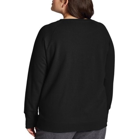 CHAMPION PowerBlend Fleece Logo Sweatshirt - Women's Plus Size 1X - Black - NWT - Picture 8 of 13